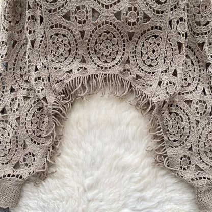 Vintage Boho Crochet Lace Top