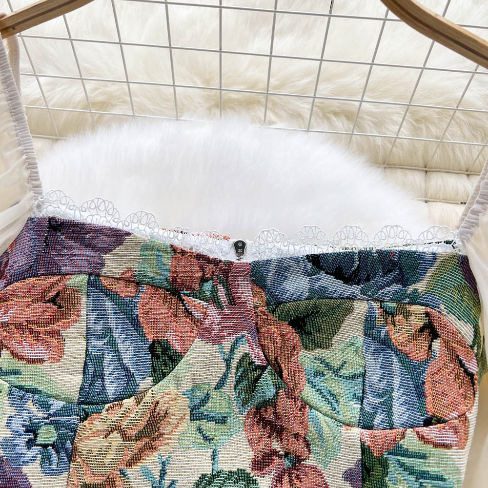 2pcs Bubble-sleeve Top with Pleated Skirt