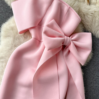Bow One-shoulder Cocktail & Party Dress