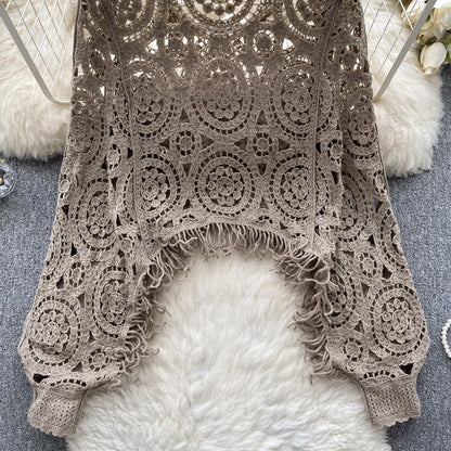 Vintage Boho Crochet Lace Top