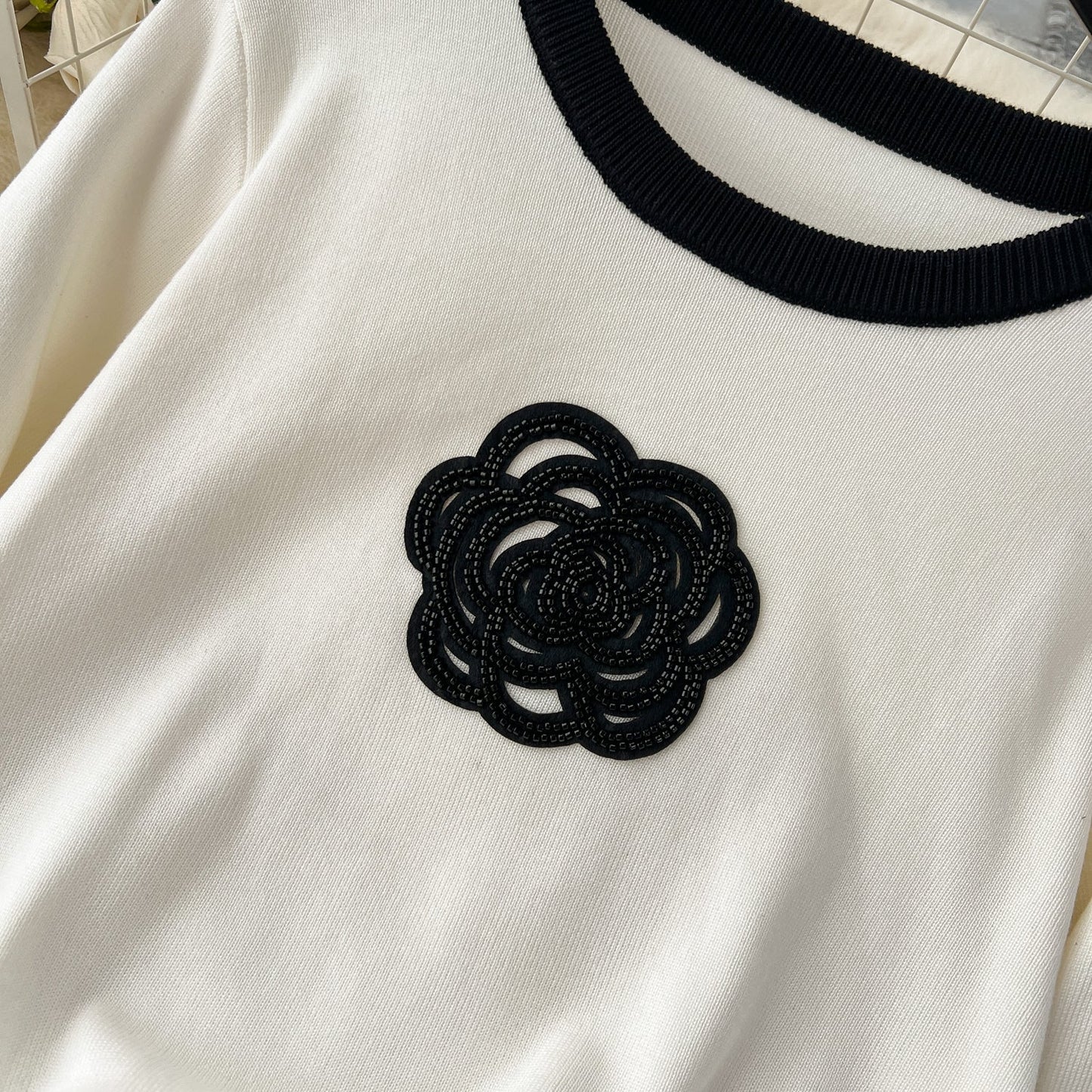 Round Collar Sweater&Skirt Knitted 2Pcs