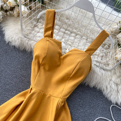 Retro V-Neck Halter Sundress