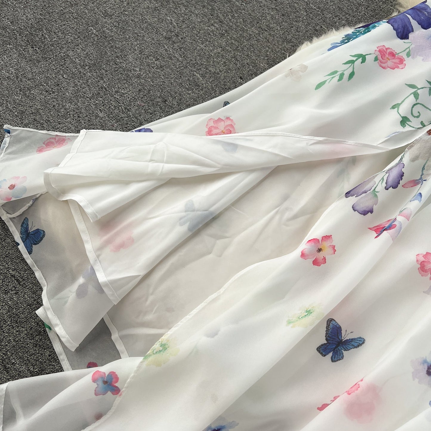 Fairy Off-shoulder Floral Chiffon Dress