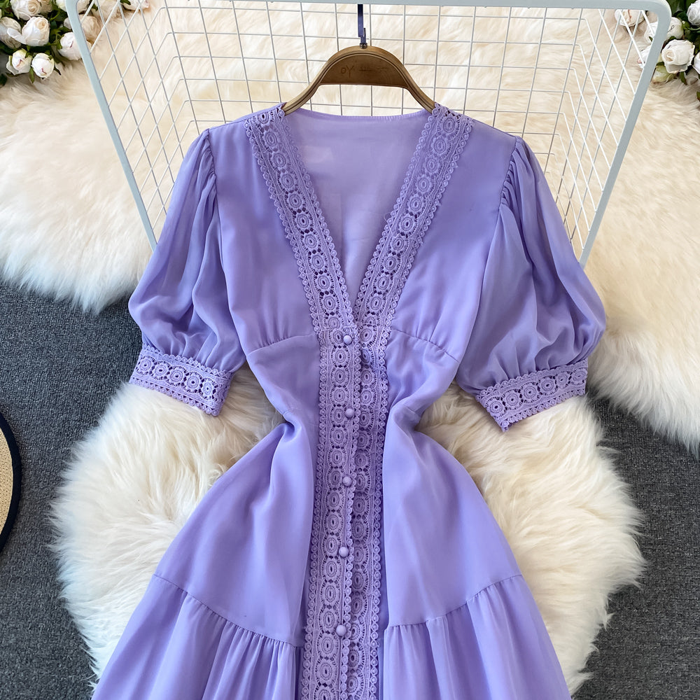 V-neck Lace Dress