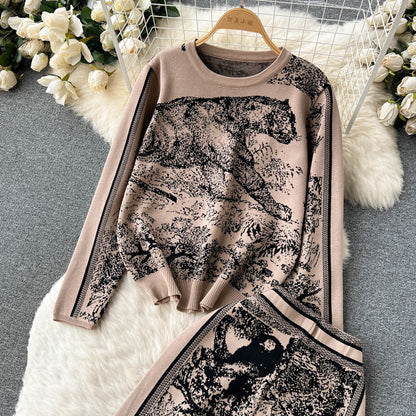 Athleisure Print Hoodie & Sweatpants Set - 2