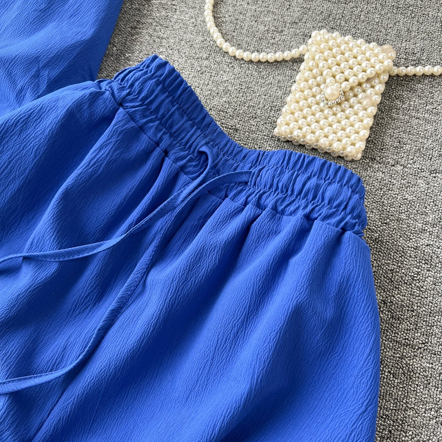Loose Shirt&Wide-leg Trousers 2Pcs