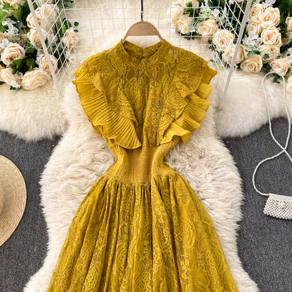 French Ruffled Lace Dress