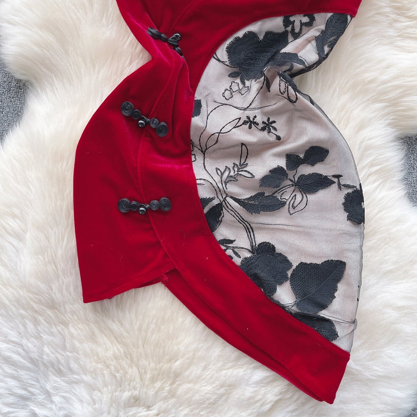 Vintage Inspired Floral Cheongsam Dress