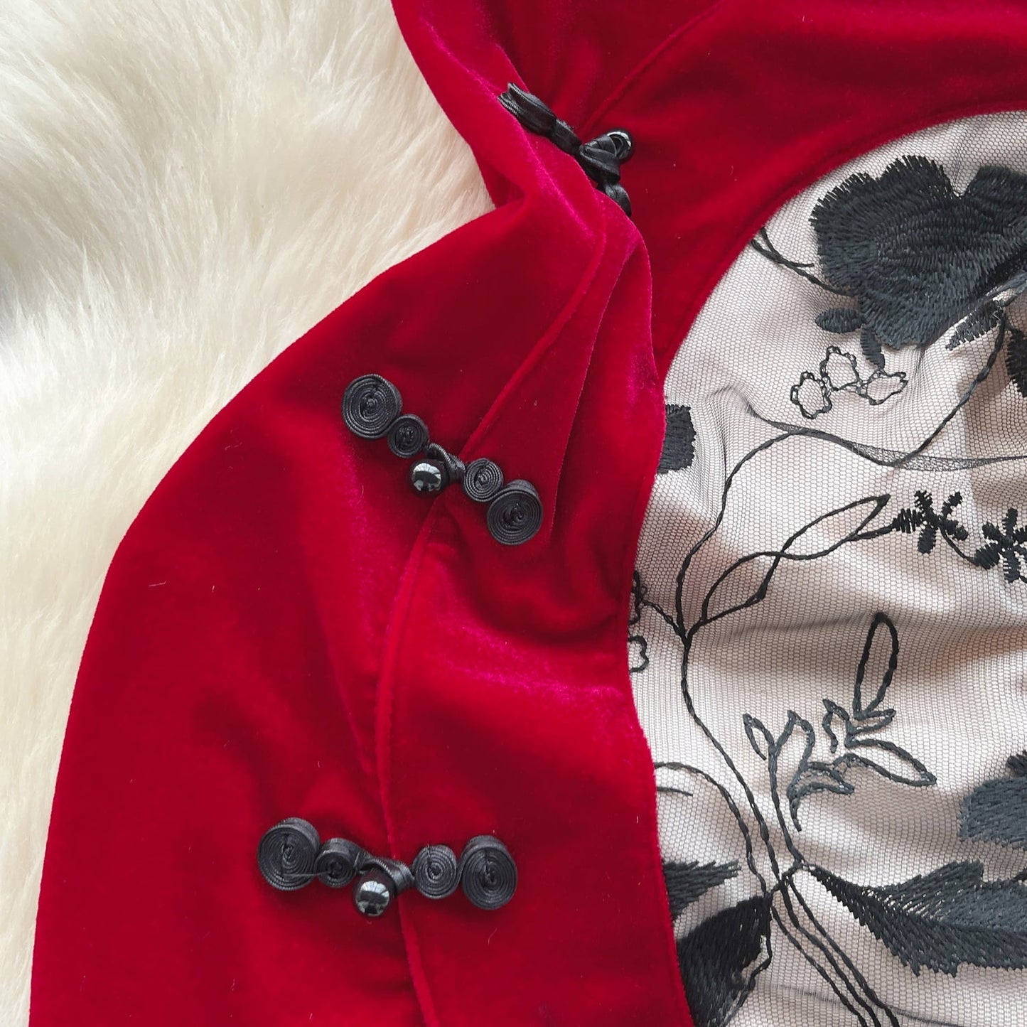 Vintage Inspired Floral Cheongsam Dress