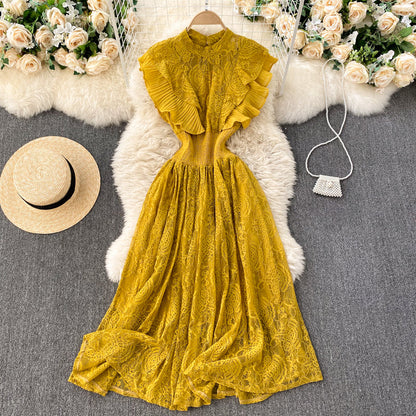 French Ruffled Lace Dress