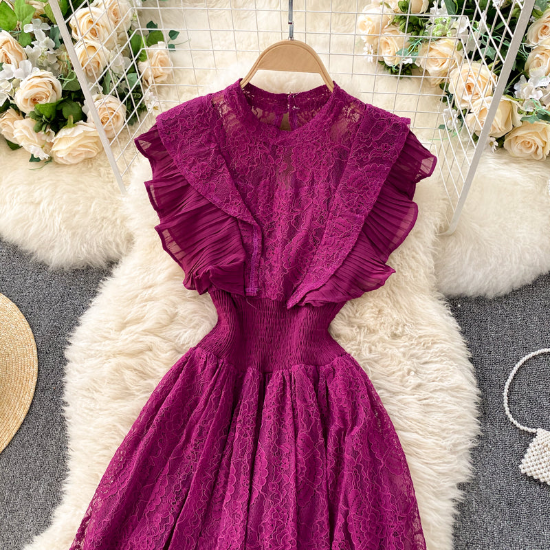 French Ruffled Lace Dress