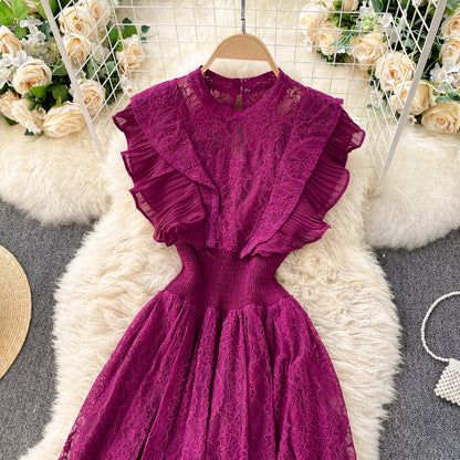 French Ruffled Lace Dress
