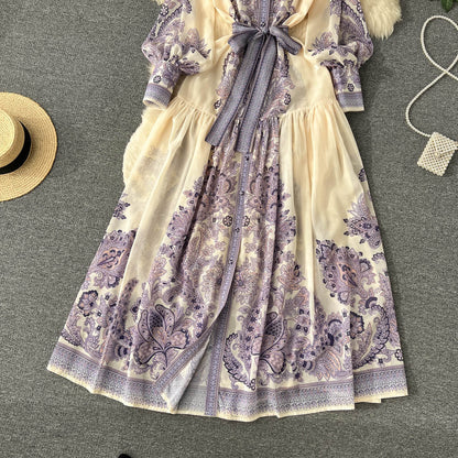 Baroque Garden Chiffon Gown