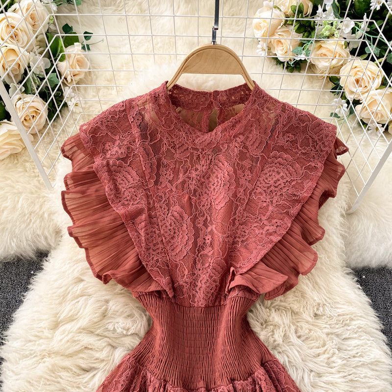 French Ruffled Lace Dress