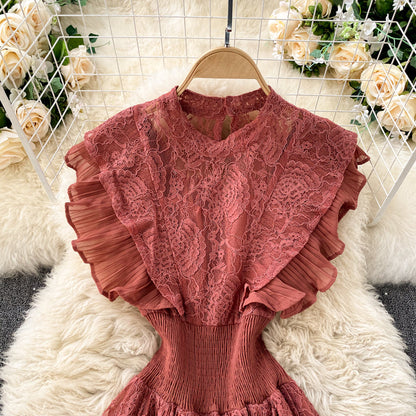 French Ruffled Lace Dress
