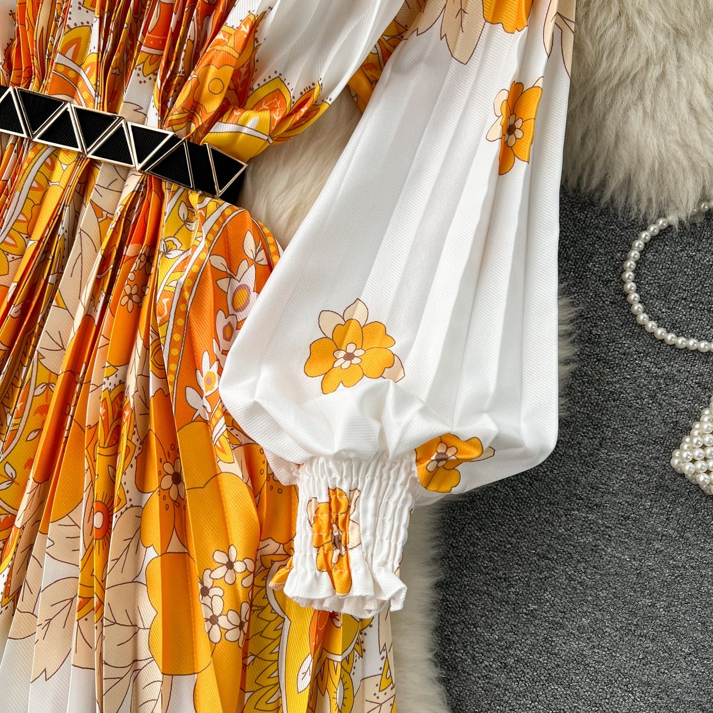 Floral Rhapsody High-Waist Skirt Dress