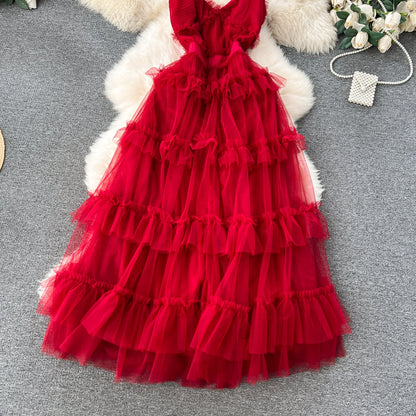 Fairy Layered Mesh Slip Dress
