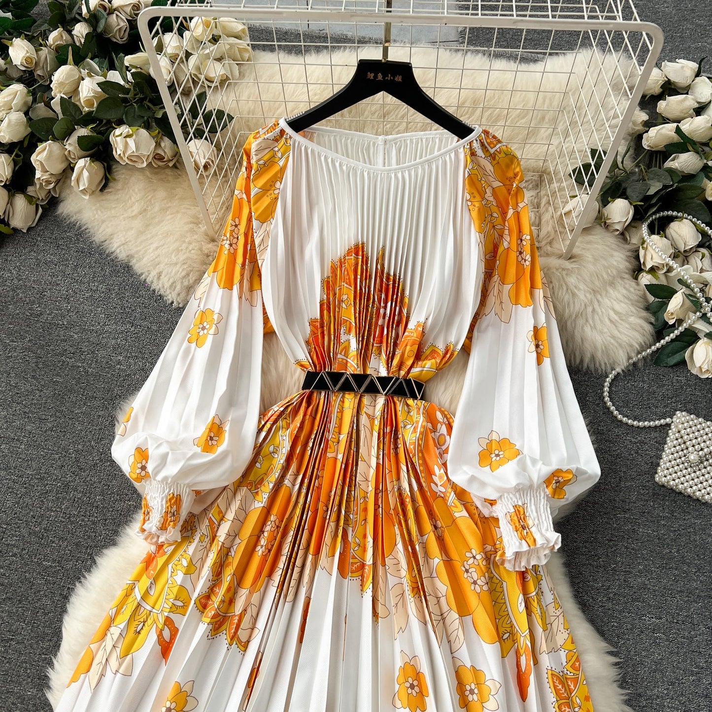 Floral Rhapsody High-Waist Skirt Dress