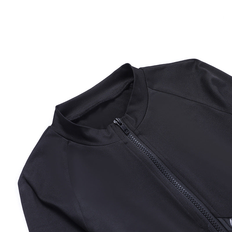 Zipped Slim-fitting Sportswear Jumpsuit