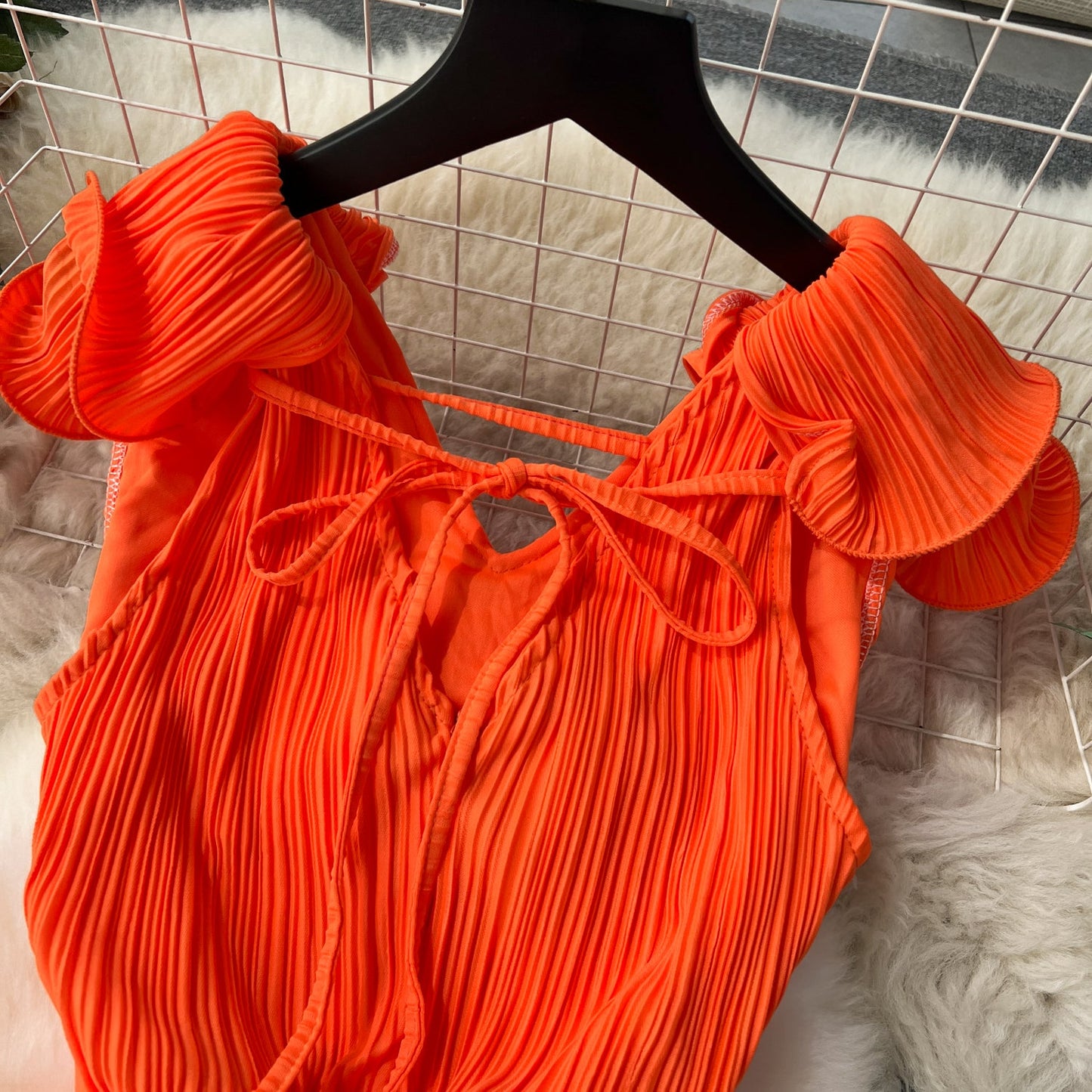 Designer 3D Ruffled Cocktail Dress
