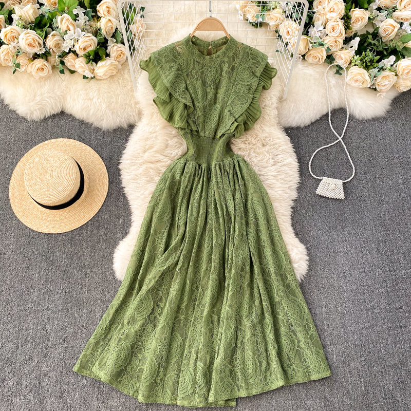 French Ruffled Lace Dress