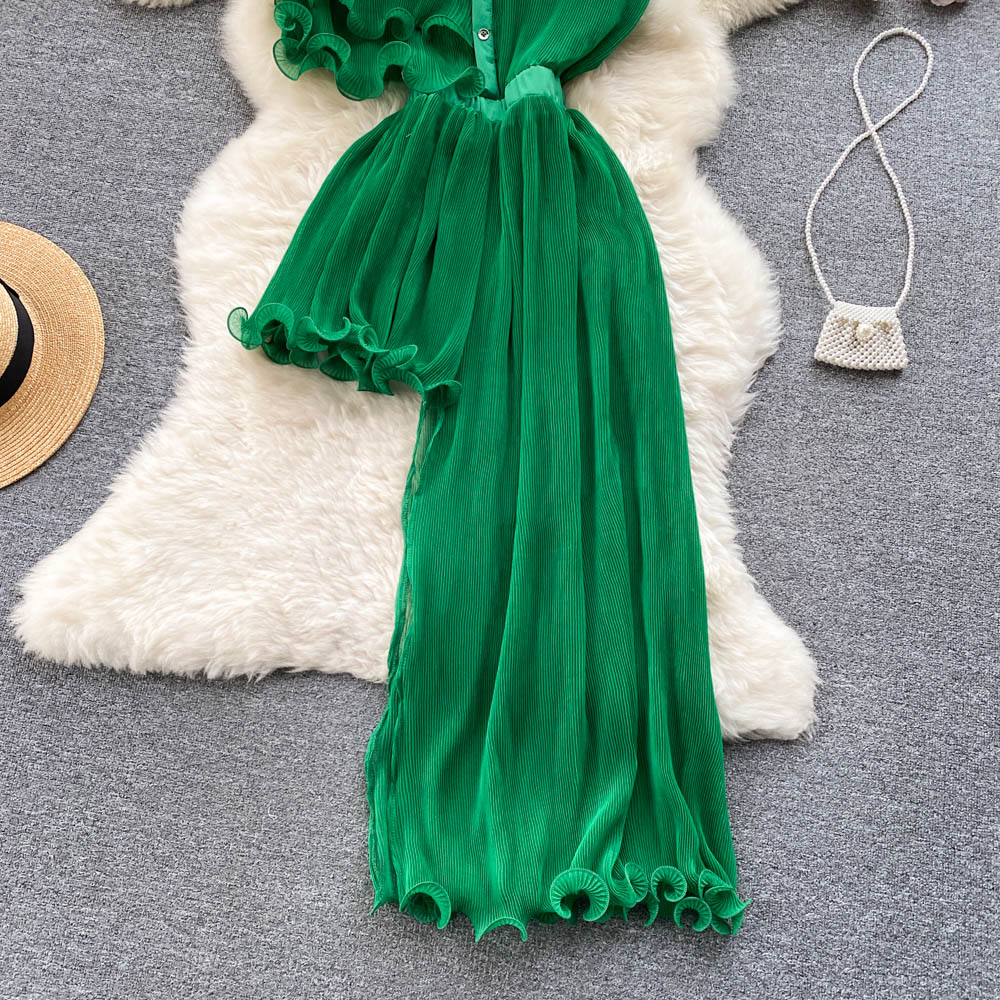 Women's Ruffled Hem Asymmetrical Dress