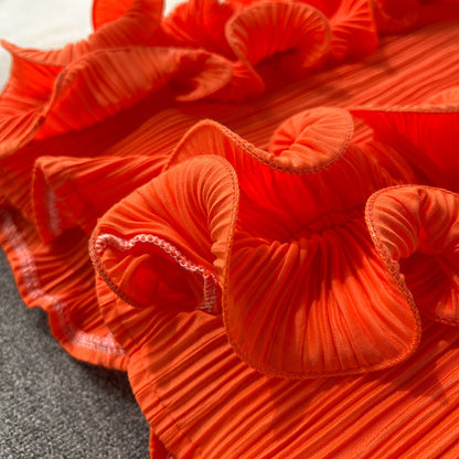 Designer 3D Ruffled Cocktail Dress