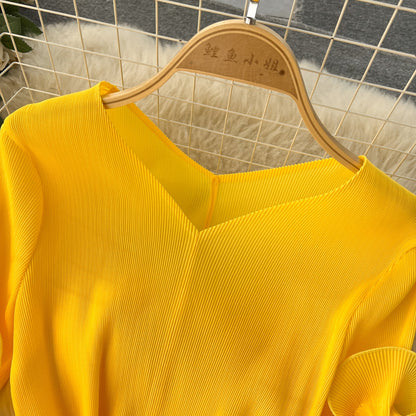 Dopamine Colors 3D Ruffled Dress