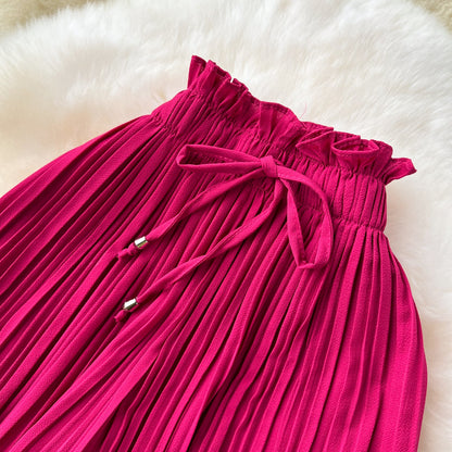 Women's Pleated Wide-Leg Flowgy Pants