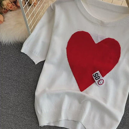 Love Ice Silk Short Sleeve T-Shirt