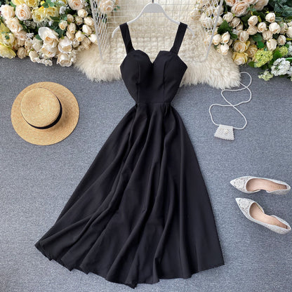 Retro V-Neck Halter Sundress