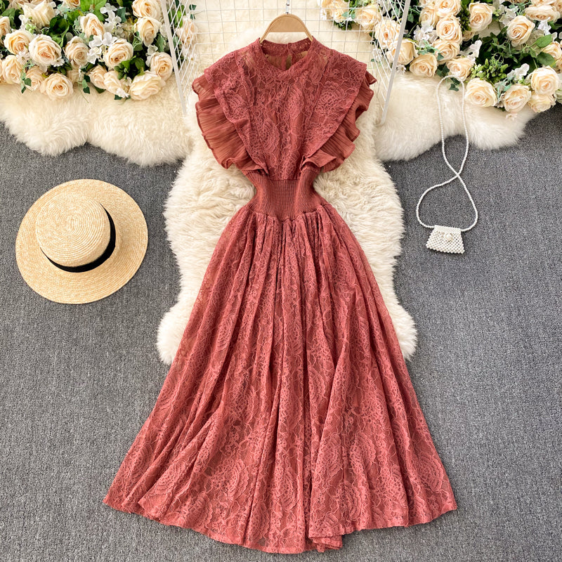 French Ruffled Lace Dress