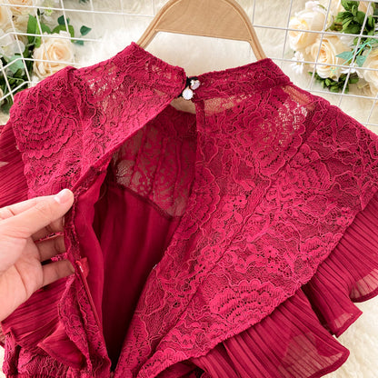 French Ruffled Lace Dress