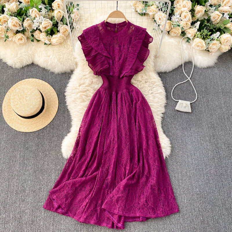 French Ruffled Lace Dress