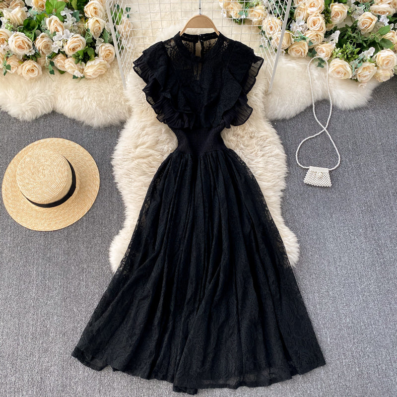 French Ruffled Lace Dress