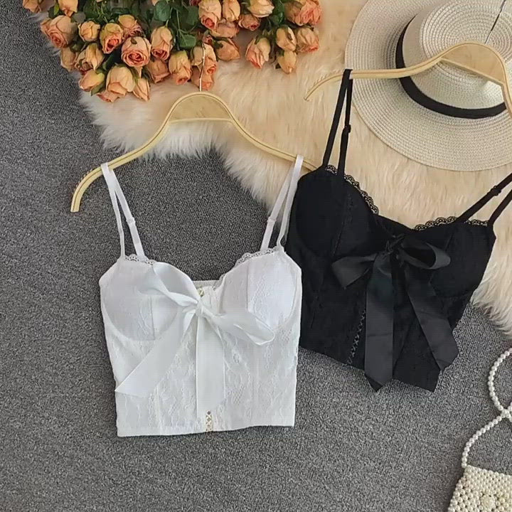 Lace Camisole With Eyelashes