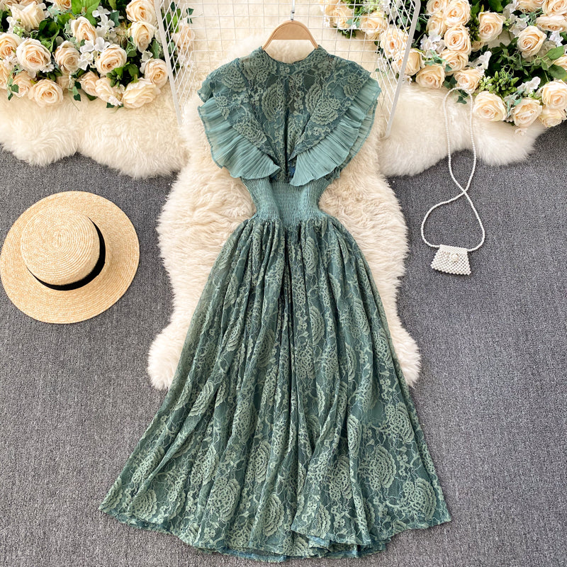 French Ruffled Lace Dress