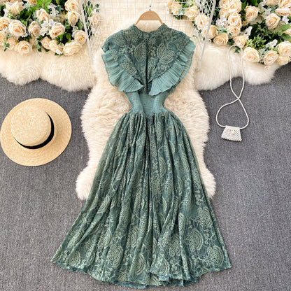 French Ruffled Lace Dress