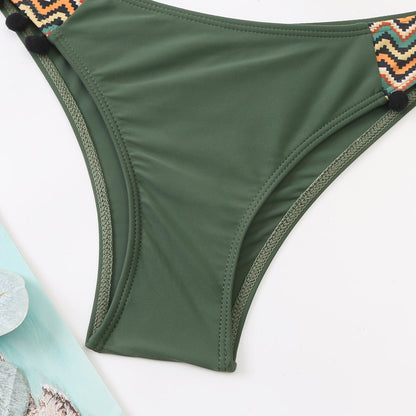 Backless Tribal Print Bikini