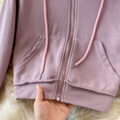Cropped  Zip Up Hoodie with Slip Dress