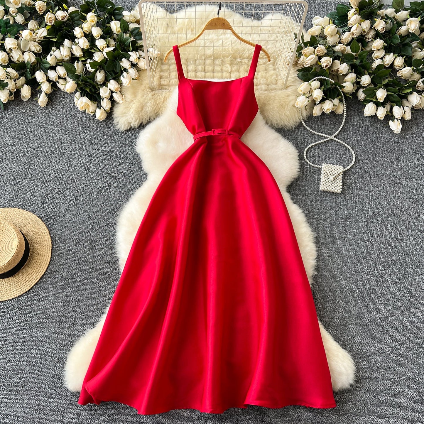 Elegant Chiffon Puffy Slip Dress