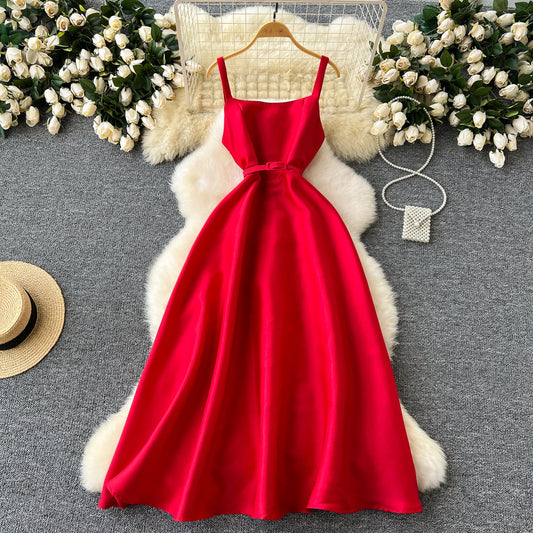 Elegant Chiffon Puffy Slip Dress