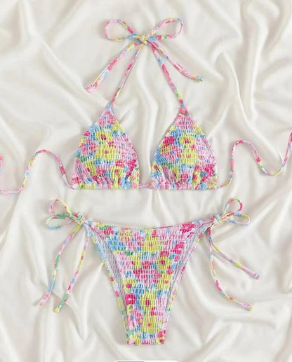 Triangle Packet Three-Point Strappy Bikini