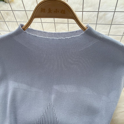 Vintage Turtleneck Sleeveless Knitted Dress