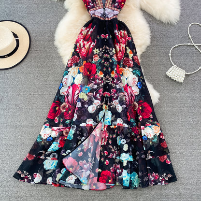 Elegant V-neck Waist Slimming Dress