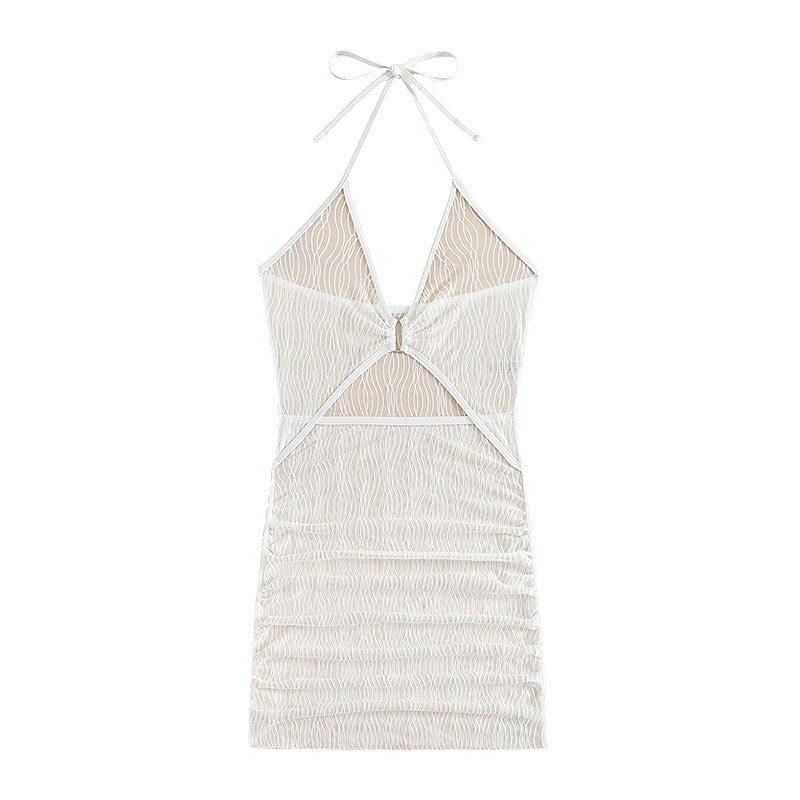 Sexy See-through Mesh Beach Skirt Swimsuit (Without Bra and Underpants)