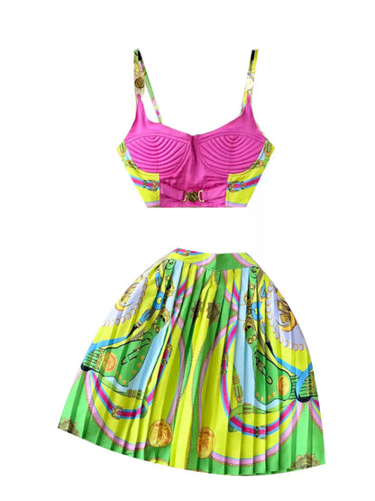 Colorful Printed 2pcs
