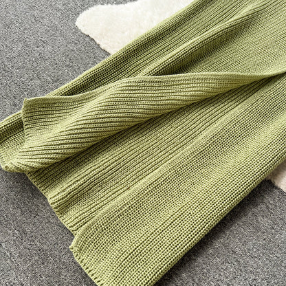 Cardigan et jupe thermiques torsadés 2 pièces