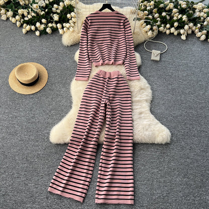 Cardigan&Trousers Printed Casual 2Pcs