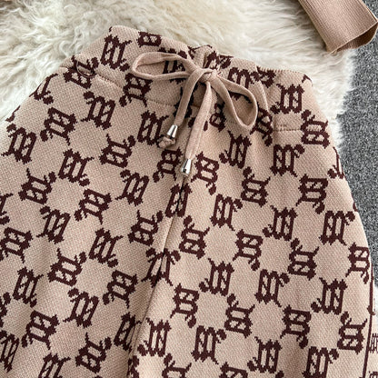 Zipped Hoodie&Trousers Printed 2Pcs